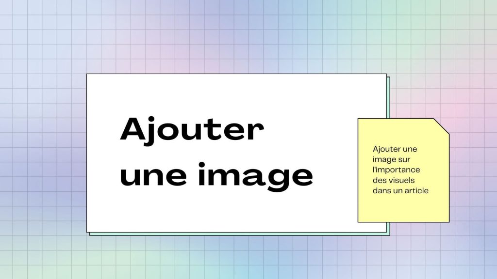 Visuel indiquant l'importance des images dans un article