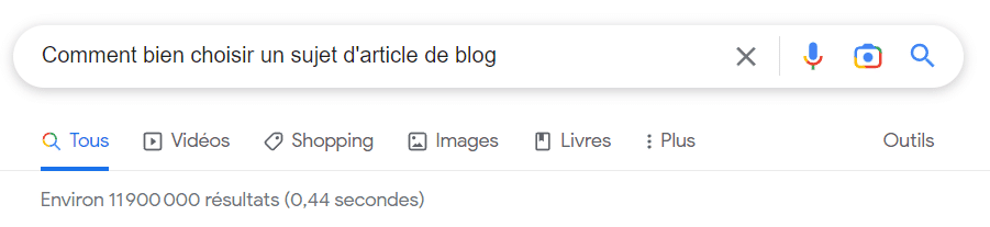 Nombre de résultats pour le requête "comment bien choisir un sujet d'aricle de blog"