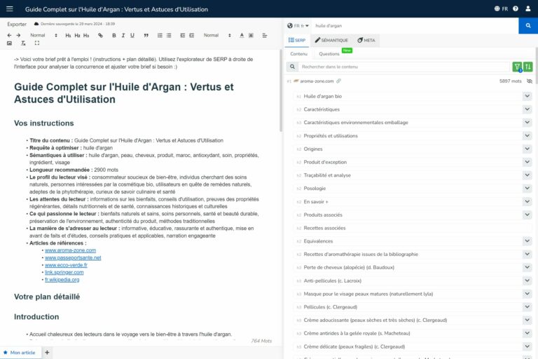 Analyse du contenu de la SERP